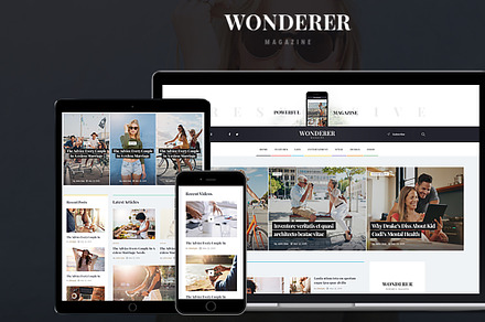 Wonderer - Personal Blog & Magazine, a WordPress Template by ThemeREX