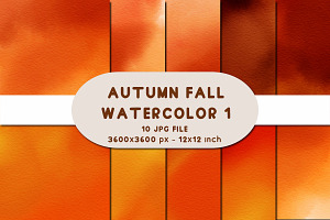 Autumn Fall Watercolor 1 Background