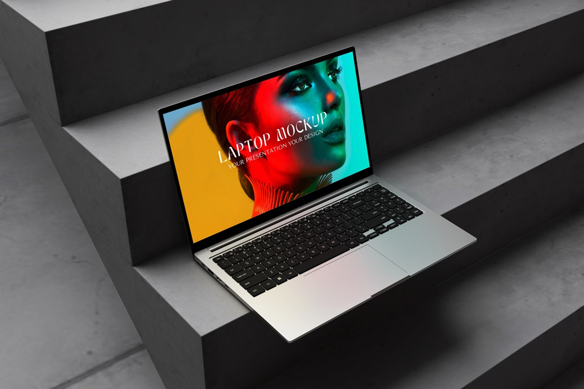 Realistic Laptop Mockup, a Mac Mockup by Graphic Deal (Photo 6 of 6)