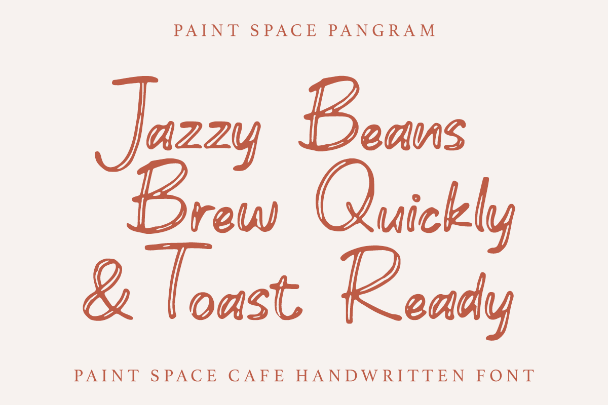 Paint Space - Cafe Handwritten Font, a Handwritten Font by Pandeka Studio (Photo 8 of 9)