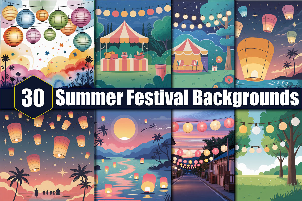 30 Summer Festival Background, a Background Graphic by protabsorkar11 (Photo 1 of 4)