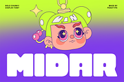 Midar - Bold Chunky Display Font, a Sans Serif Font by Pekotype (Thumbnail 1 of 15)