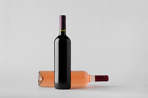 Wine bottle mockup JPEG, a Food & Drink Photo by Shablon