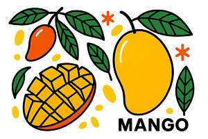 Mango and chili pepper vector, a Food Illustration by ZinetroN