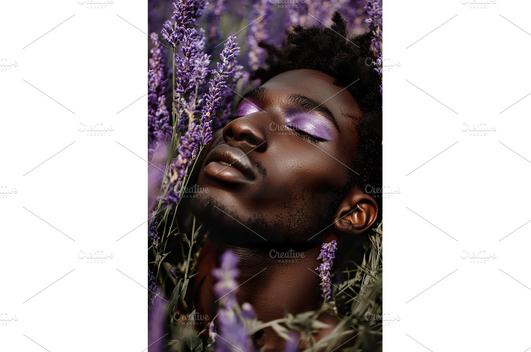African young male with purple, a Person Photo by Lermont51