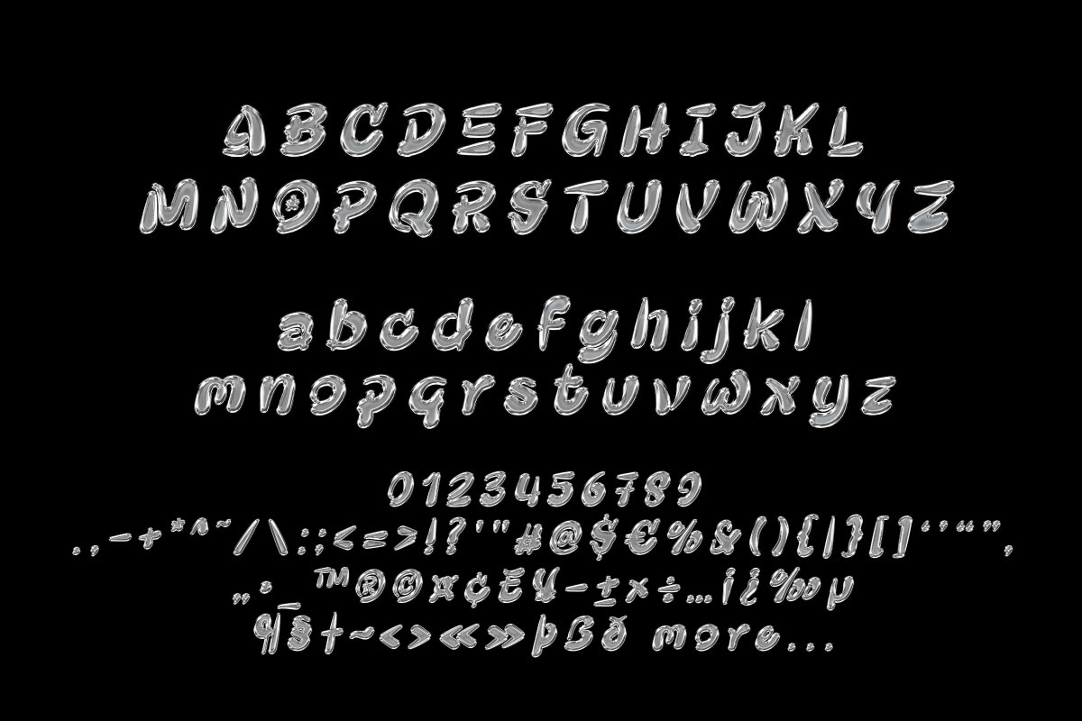 Qebox Chrome - 3D SVG Font, a Handwritten Font by productype1 (Photo 10 of 11)