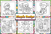 Cozy Girl Moments Coloring Pages, a Person Illustration by Coco Bloom (Thumbnail 3 of 4)