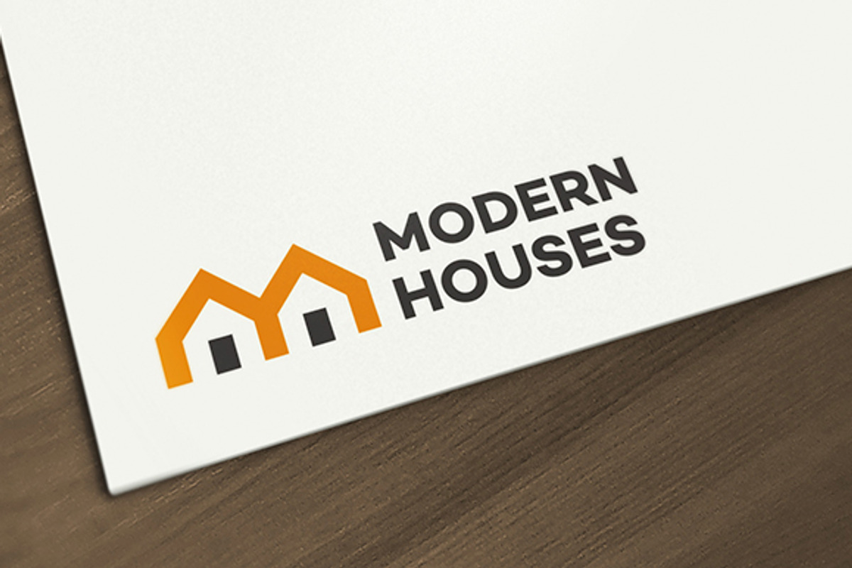 Modern Houses - House & Letter M Log, a Branding & Logo Template by Mauro Bertolino (Photo 4 of 4)