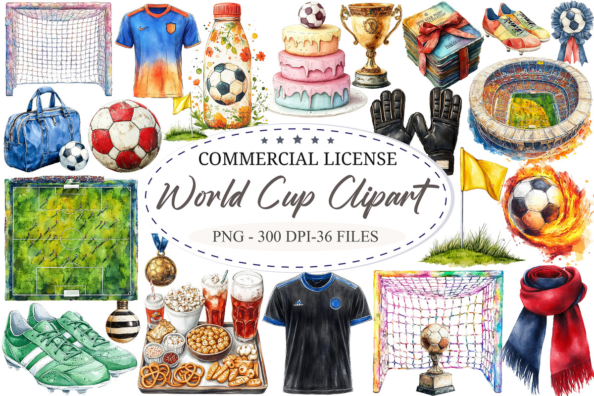 Watercolor Football, Sublimation, a Seasonal Illustration by designcity5 (Photo 1 of 5)