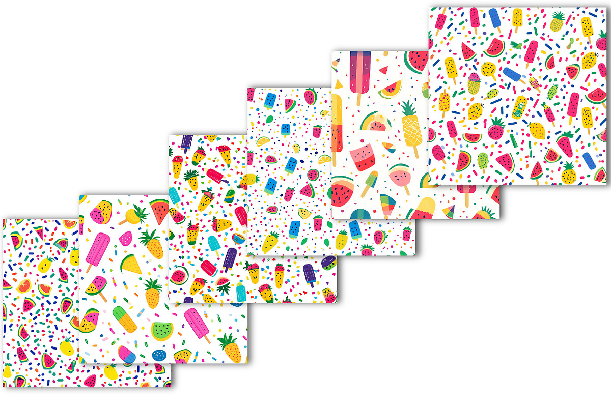 Summer Tropical Fruits Pattern, a Pattern Graphic by OK Design (Photo 2 of 5)