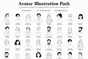 32 Hand-Drawn Avatar Illustrations, an Object Graphic by Nerokanji_Designs (Thumbnail 2 of 5)