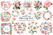 Mother's Day Floral Quotes Clipart, an Illustration by SinaCreation (Thumbnail 1 of 5)