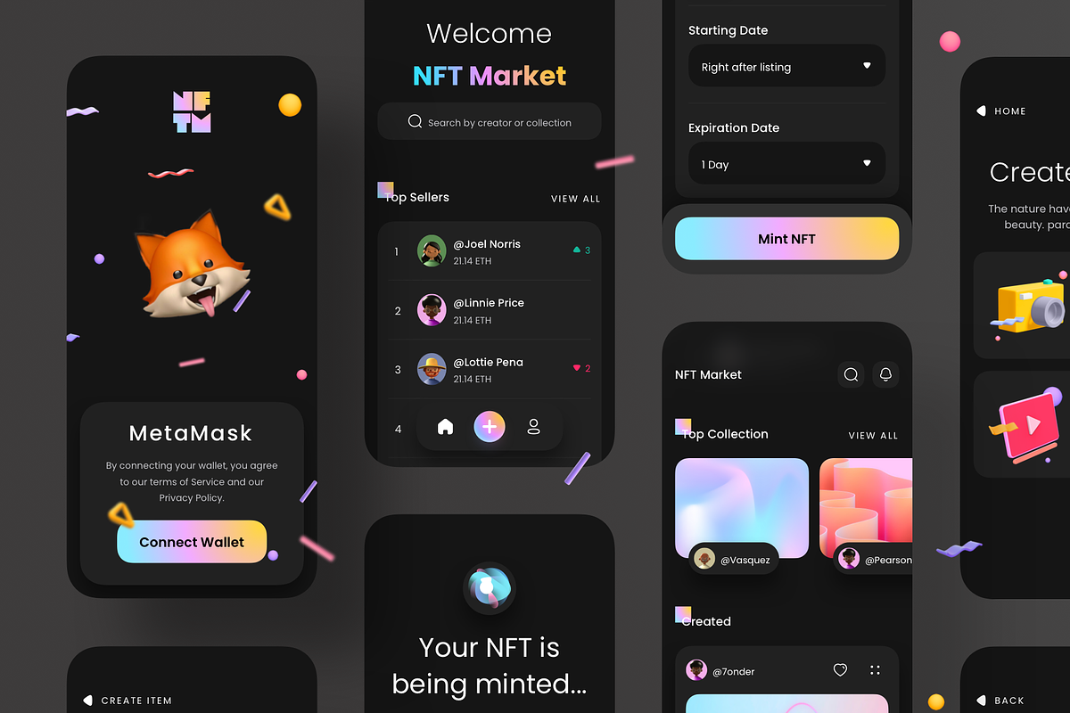 NFT Market UI Kit, an UI Kit Template by UrLabs (Photo 7 of 8)