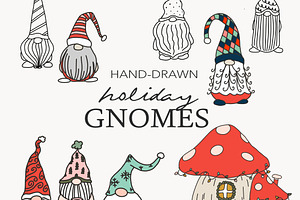 Gnomes Holiday Clip Art