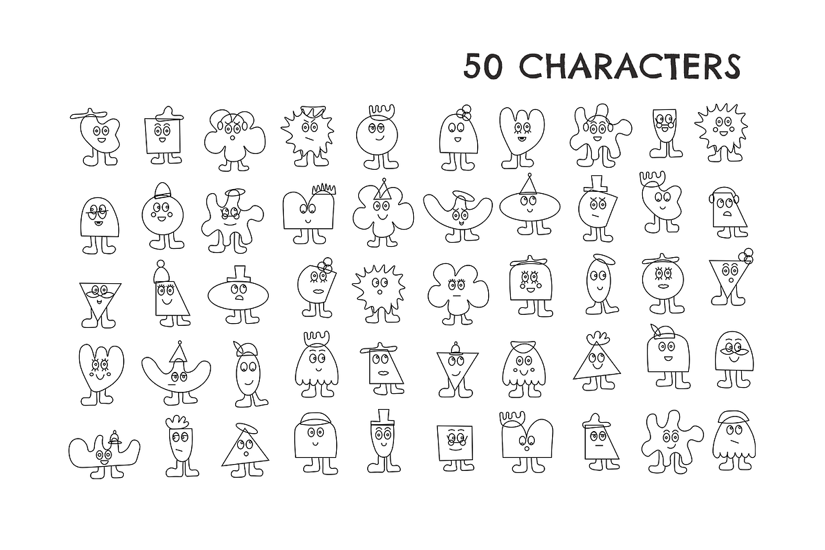 Abstract Characters Vector Bundle, a Person Illustration by melistudio (Photo 3 of 11)