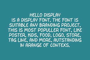 Hello Display - Brush Font