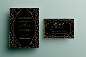 Gem wedding invitation template
