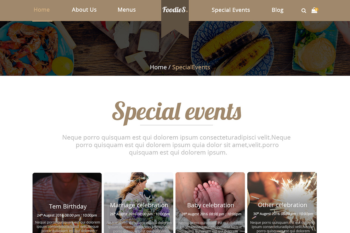 Foodies-Food&Restaurant PSD Template, a Websites & App Template by temRam (Photo 16 of 33)