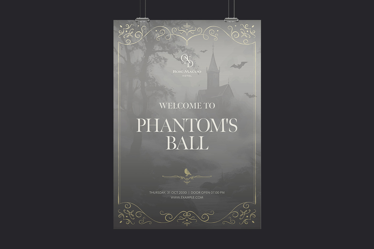 Halloween Event Welcome Sign Templat, a Flyer Template by BrandPacks (Photo 2 of 5)