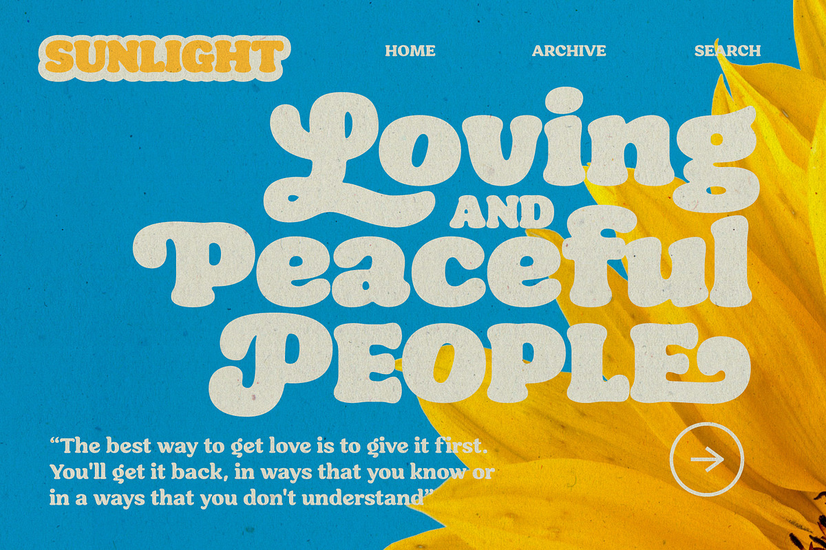 Seventies Sunrise; Retro Fonts, a Font by Eko Bimantara (Photo 8 of 14)