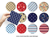 Nautical Paper Pattern Set, a Pattern Graphic by NDesigns (Thumbnail 2 of 4)