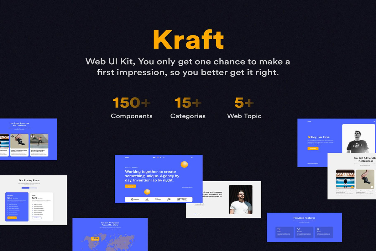 Kraft Web UI Kit, an UI Kit Template by Lumina_ui_ux202 (Photo 1 of 10)