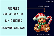 Watercolor Gingerbread Man Clipart, an Illustration by SinaCreation (Thumbnail 7 of 7)