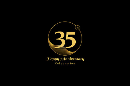 35th Years Anniversary logo vector