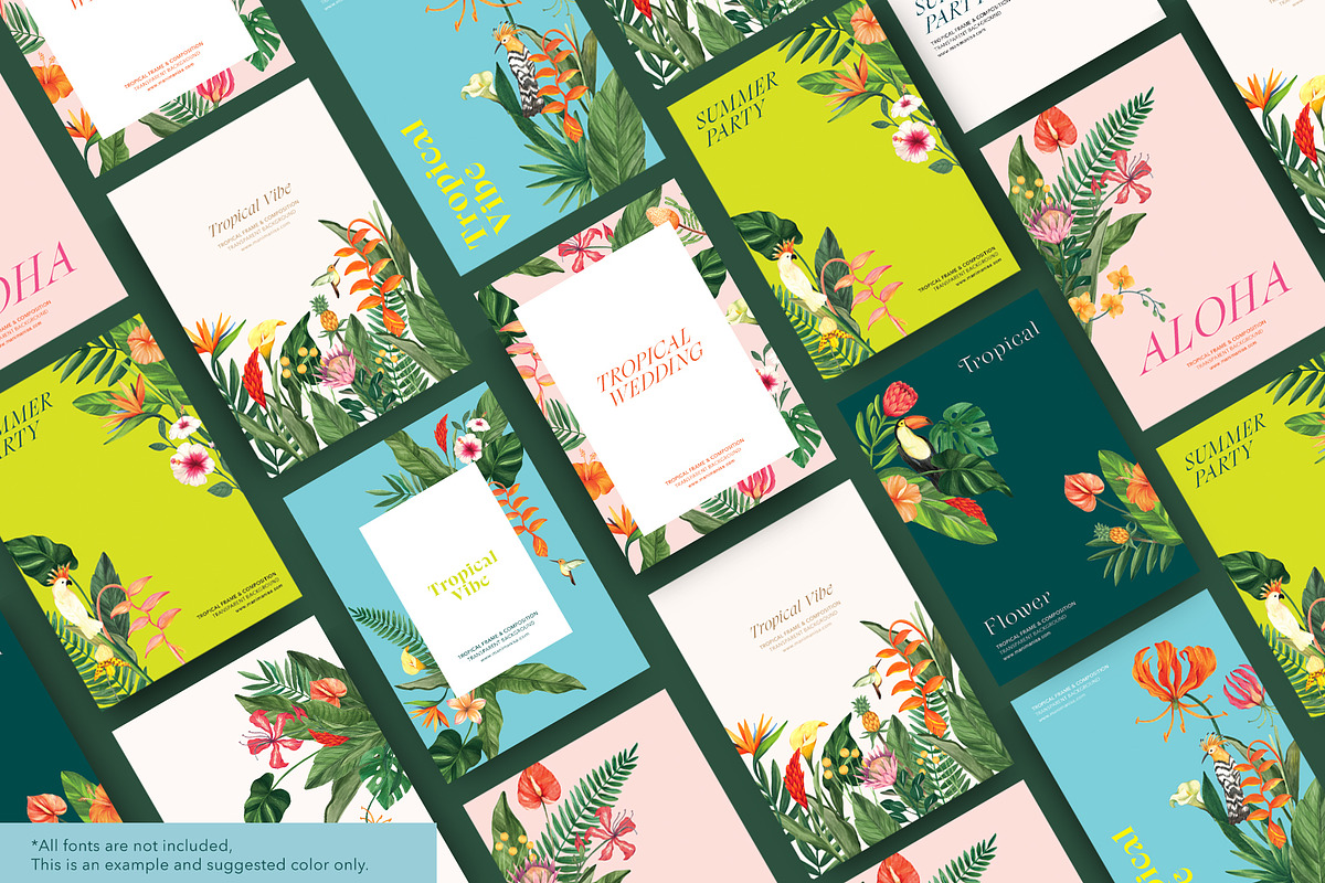 Tropical Summer Flowers, an Illustration by Manimanisa (Photo 5 of 9)