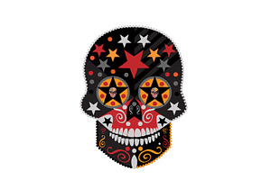 Skull With Reverse Stars Icon, Fashi