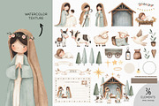 Watercolor Nativity Scene, a Decorative Illustration by Estudio 812 (Thumbnail 3 of 10)