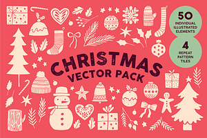 Cozy Hand-Drawn Christmas Clipart