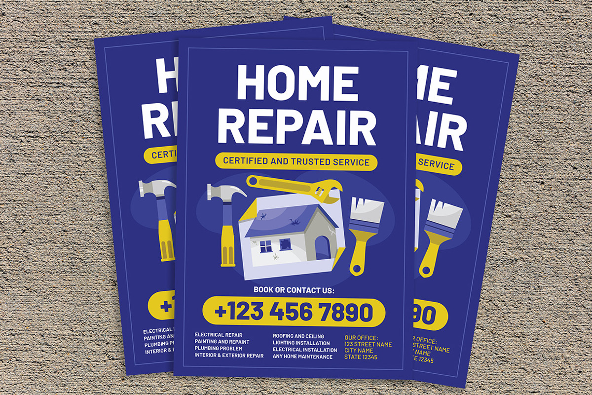 Home Repair Service Flyer preview 3