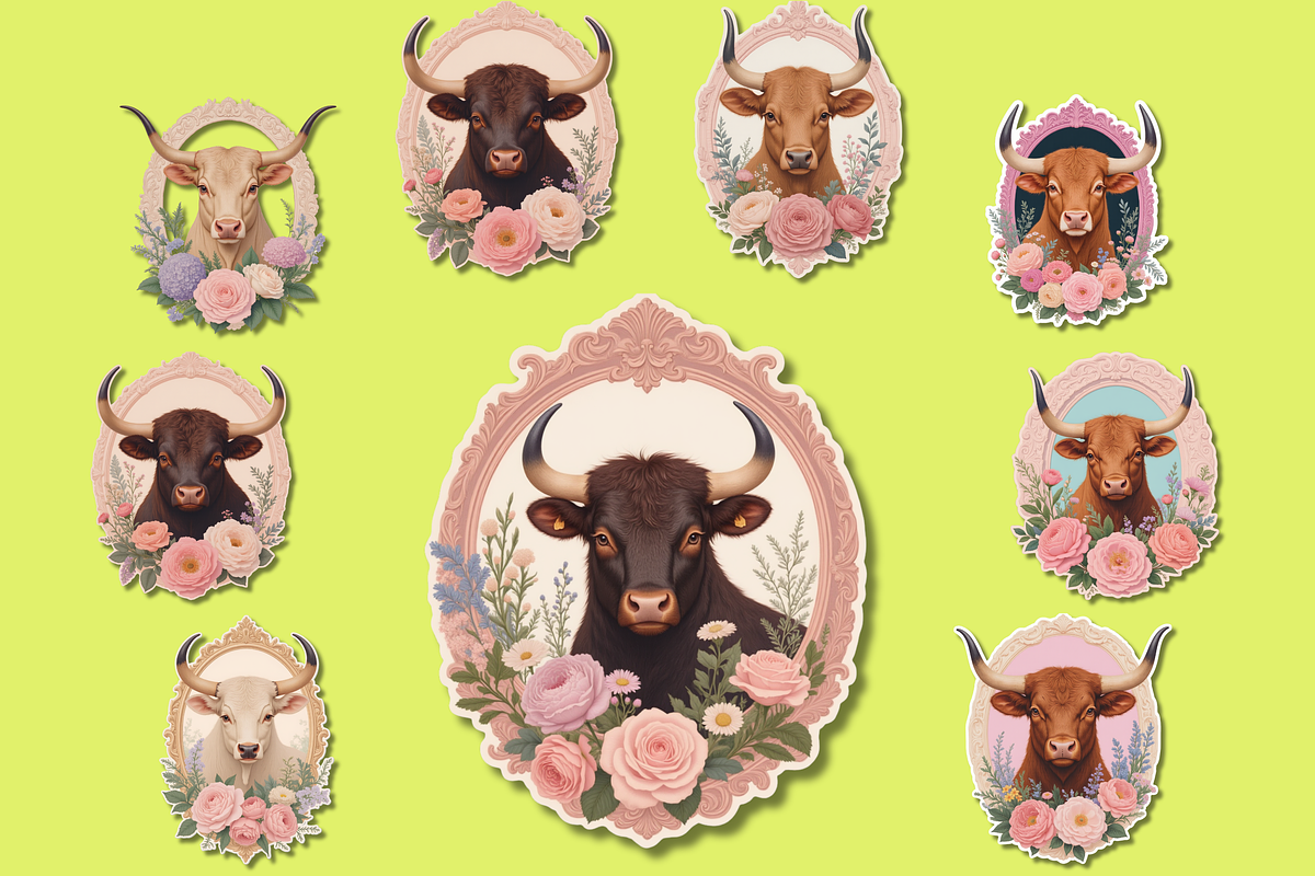 Bloom & Bull Taurus Clipart 64, an Object Graphic by Jakayla Digital Co (Photo 10 of 10)