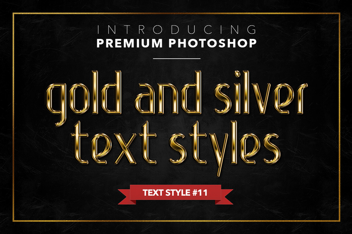 Gold & Silver #1 - 20 Text Styles, a Layer Style Add-On by Jonas Stensgaard (Photo 12 of 23)