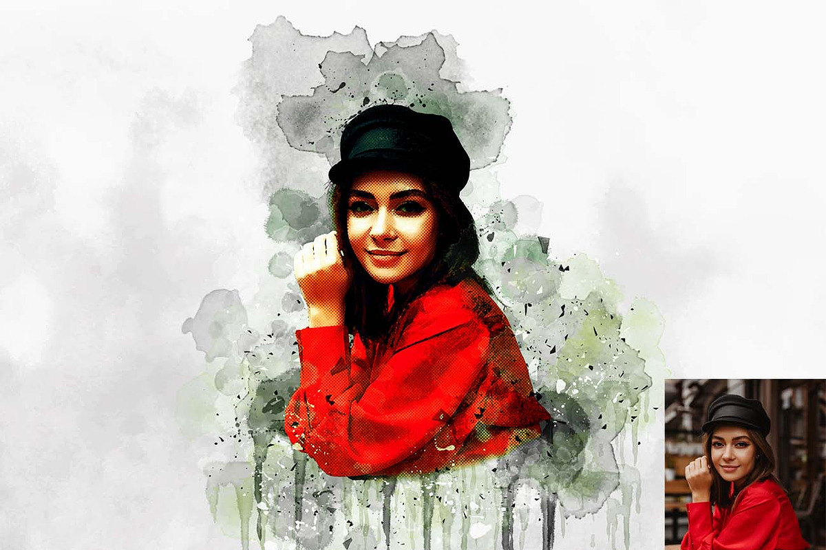 Watercolor Aura Portrait Ps Action, an Action Add-On by Studio Retouch (Photo 13 of 17)