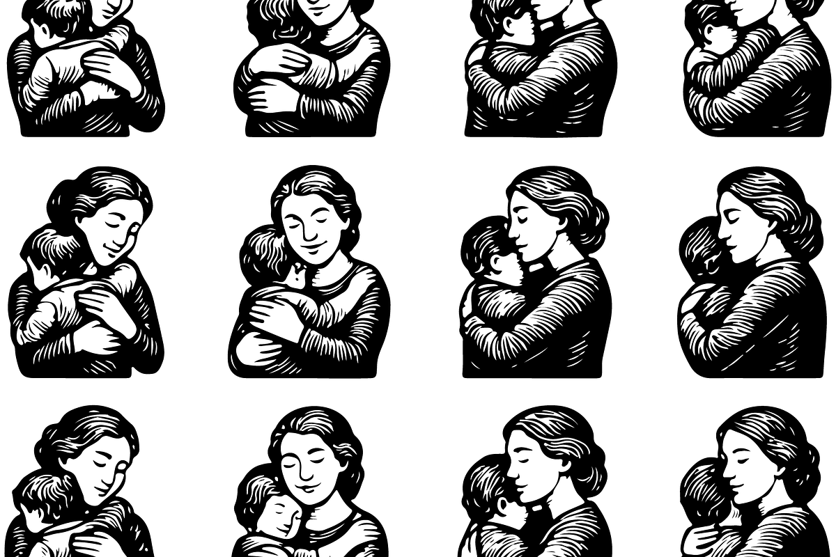 Mother and Child Embrace, an Object Graphic by RT Studio (Photo 3 of 4)