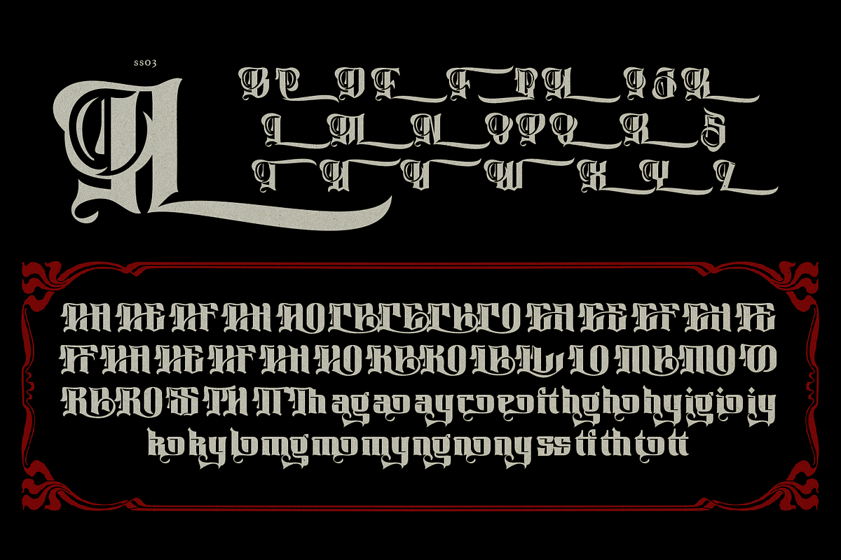 Helarctos Antique Font, a Blackletter Font by TypeClassHeroes (Photo 12 of 15)