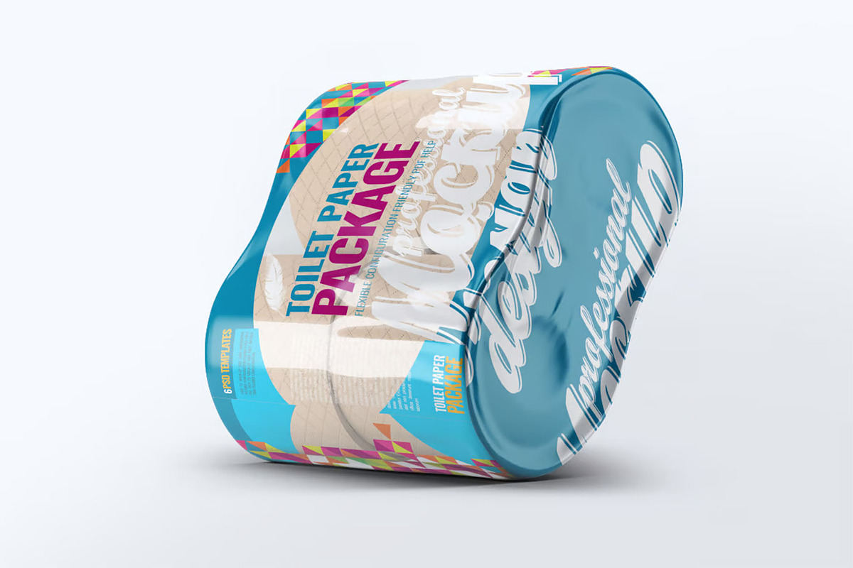 Toilet Paper Package Mock-Up, a Household Mockup by Se٧enStudio (Photo 3 of 7)