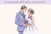 Wedding Invite with Cartoon Couple, a Marketing Template by Elena Naumchenkova (Thumbnail 2 of 4)