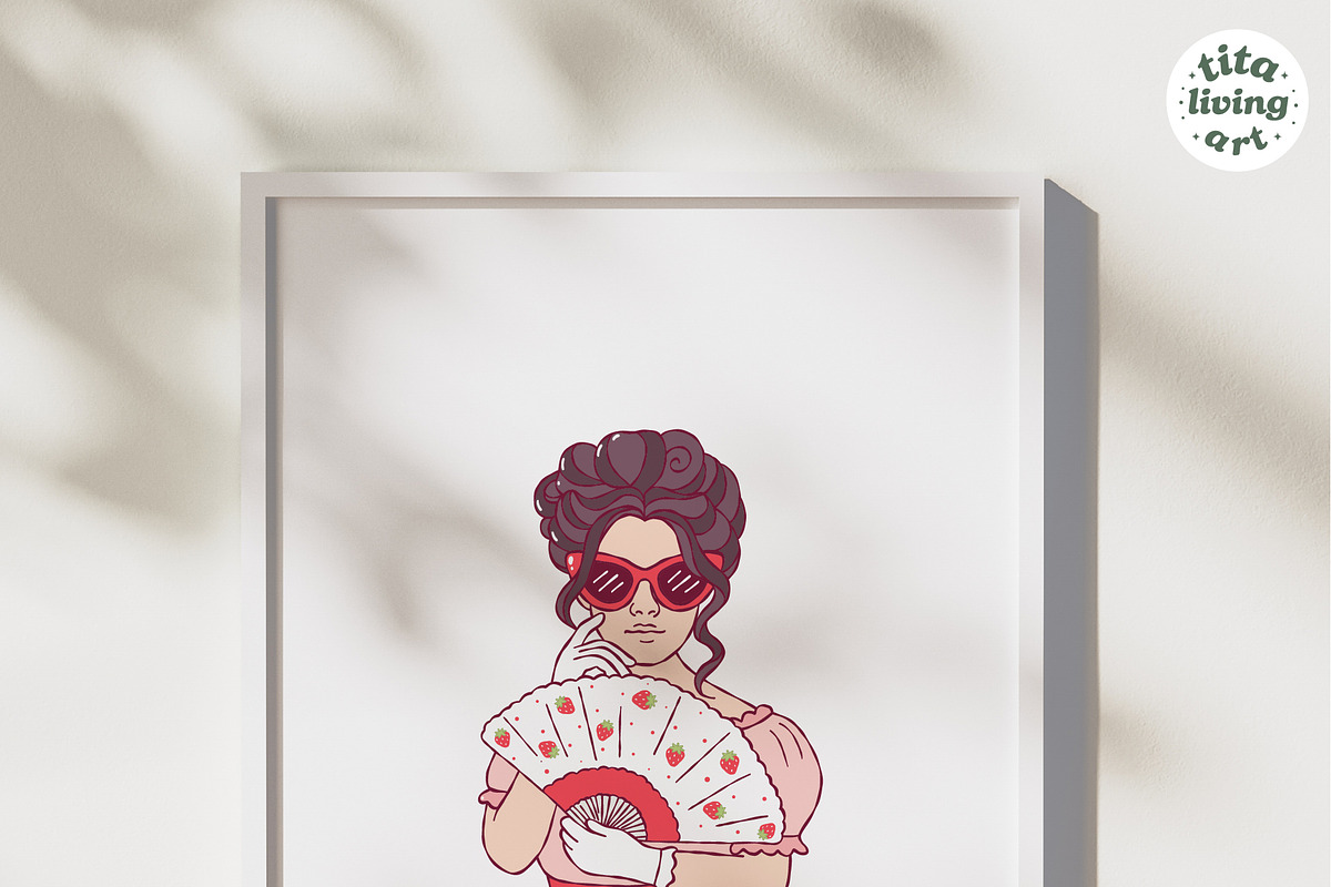 Rococo Strawberry Tea Time Clipart, a Food Illustration by TitaLivingArt (Photo 7 of 9)