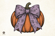 Retro Halloween pumpkin Png,Pumpkin, an Object Illustration by Libby Wishes (Thumbnail 1 of 4)