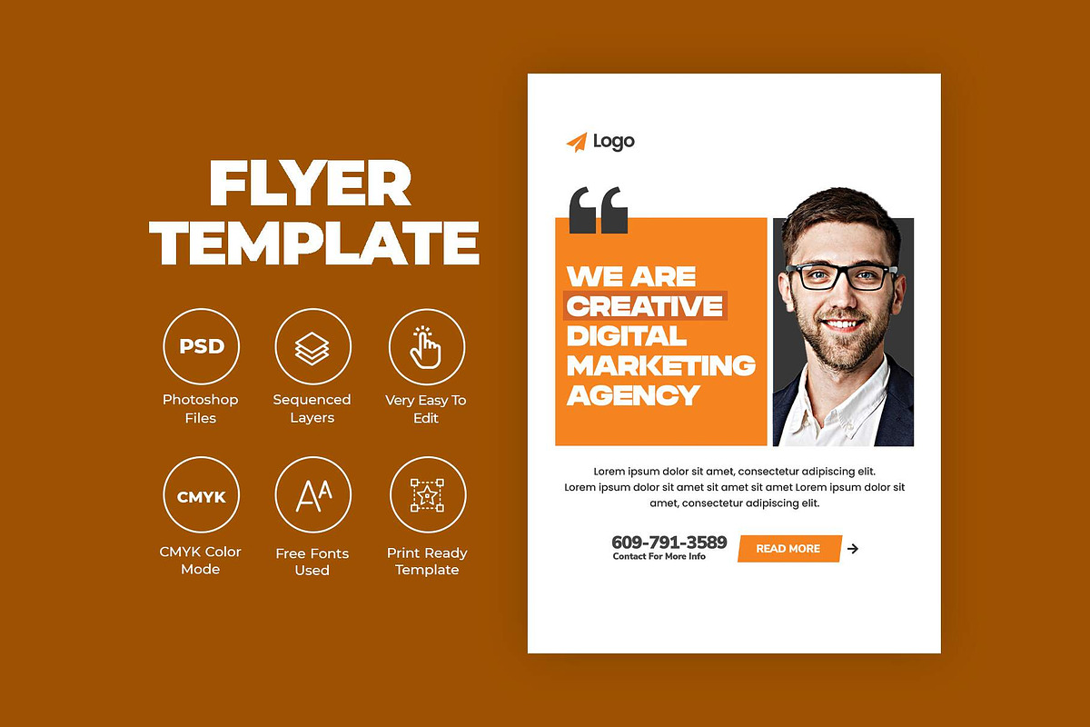 Marketing Agency Professional Flyer, a Flyer Template by Saman Osama (Photo 1 of 3)