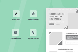 Soccer Academy Wireframe Website