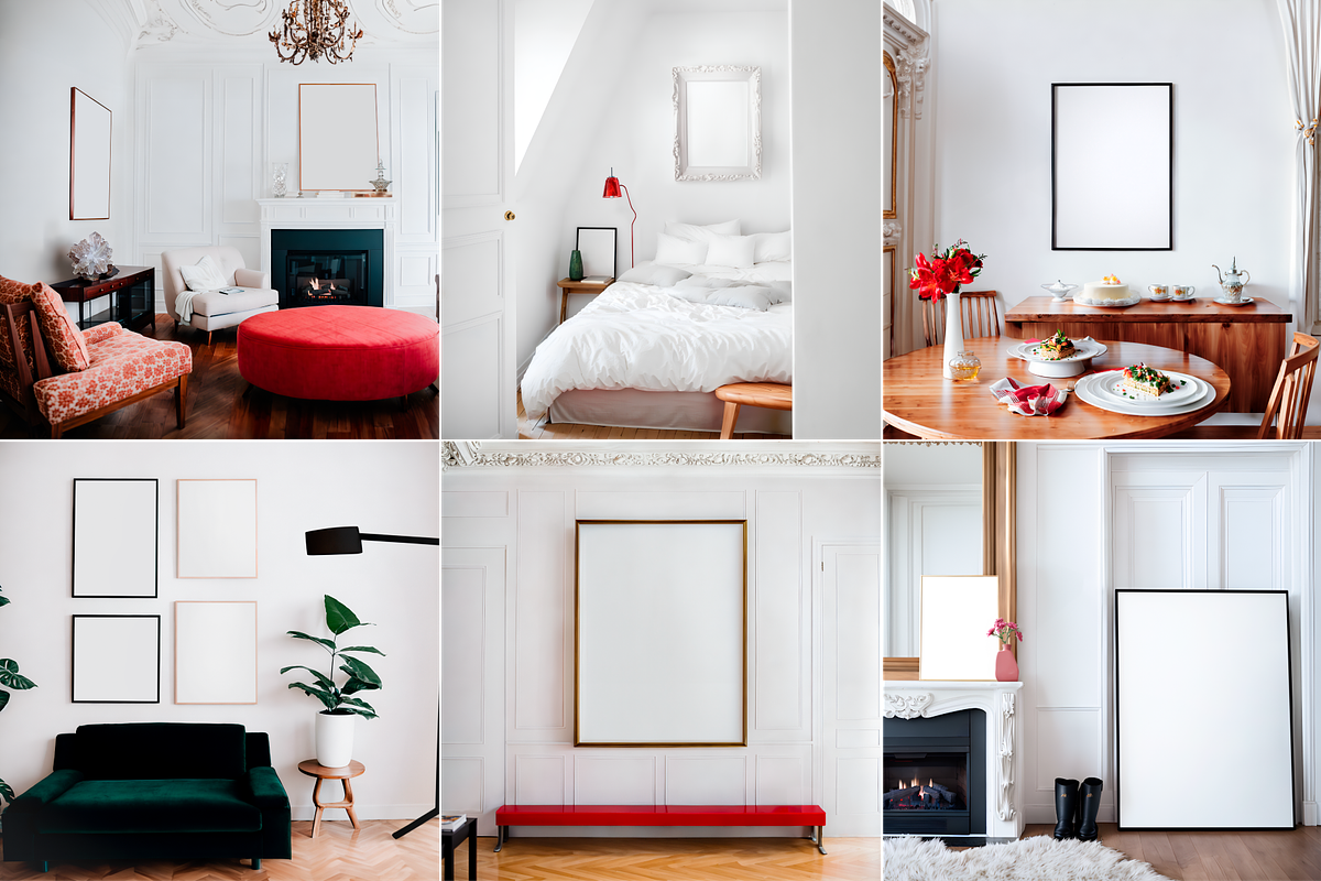 Poster Frame Mockup SET Paris 6 PSD, a Poster Template by SigaSigaMockup (Photo 2 of 4)