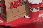 Fast Food Branding Kit Mockup, a Packaging Mockup by graphicsauce (Thumbnail 3 of 4)