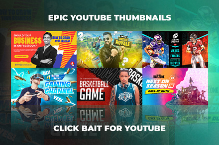 Epic Youtube Thumbnails Set 3, a Social Media Template by PremadePixels.com