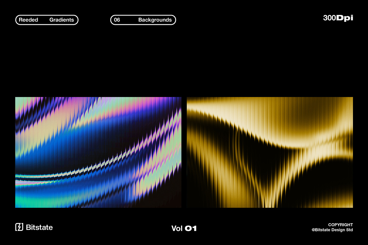 Reeded Gradient Backgrounds, a Background Graphic by Bitstate Design (Photo 2 of 4)
