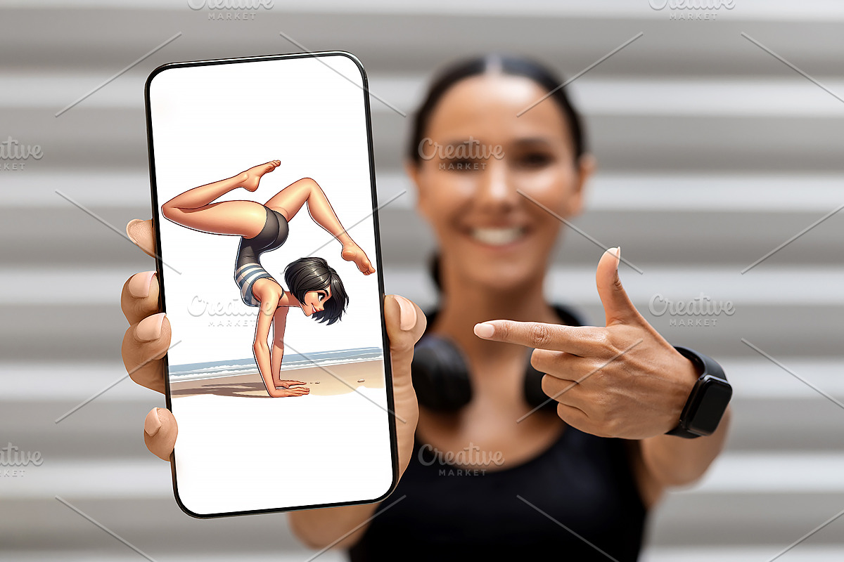 Quirky Yoga Girl Clipart Bundle., a Healthcare Illustration by GalaDesign03 (Photo 5 of 6)