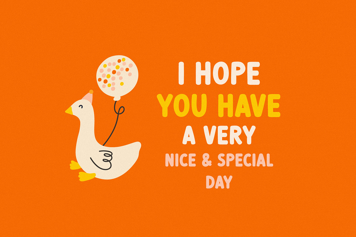 Little goose | Cute font, a Font by JuliaVolkova (Photo 8 of 11)
